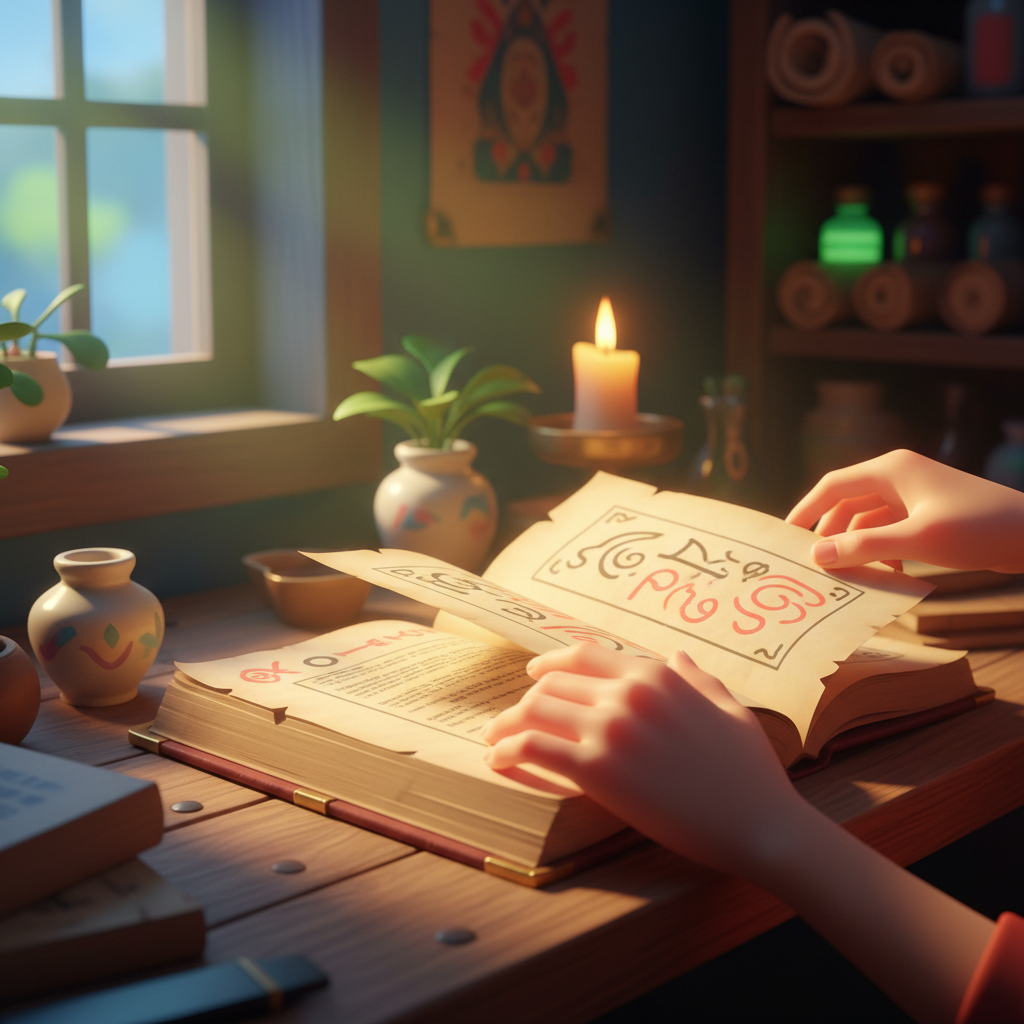 Mãos folheando manuscrito antigo à luz de vela, representando o estudo das Escrituras sobre a identidade de Cristo